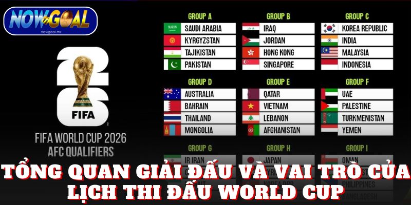 Tổng quan giải đấu và vai trò của lịch thi đấu World Cup